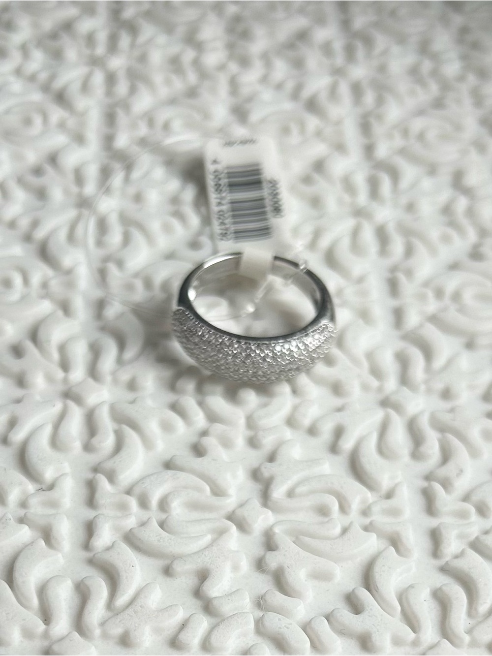 NWT NOELANI 925 Sterling Silver Ring, White Zirconia Stones, Size 6
